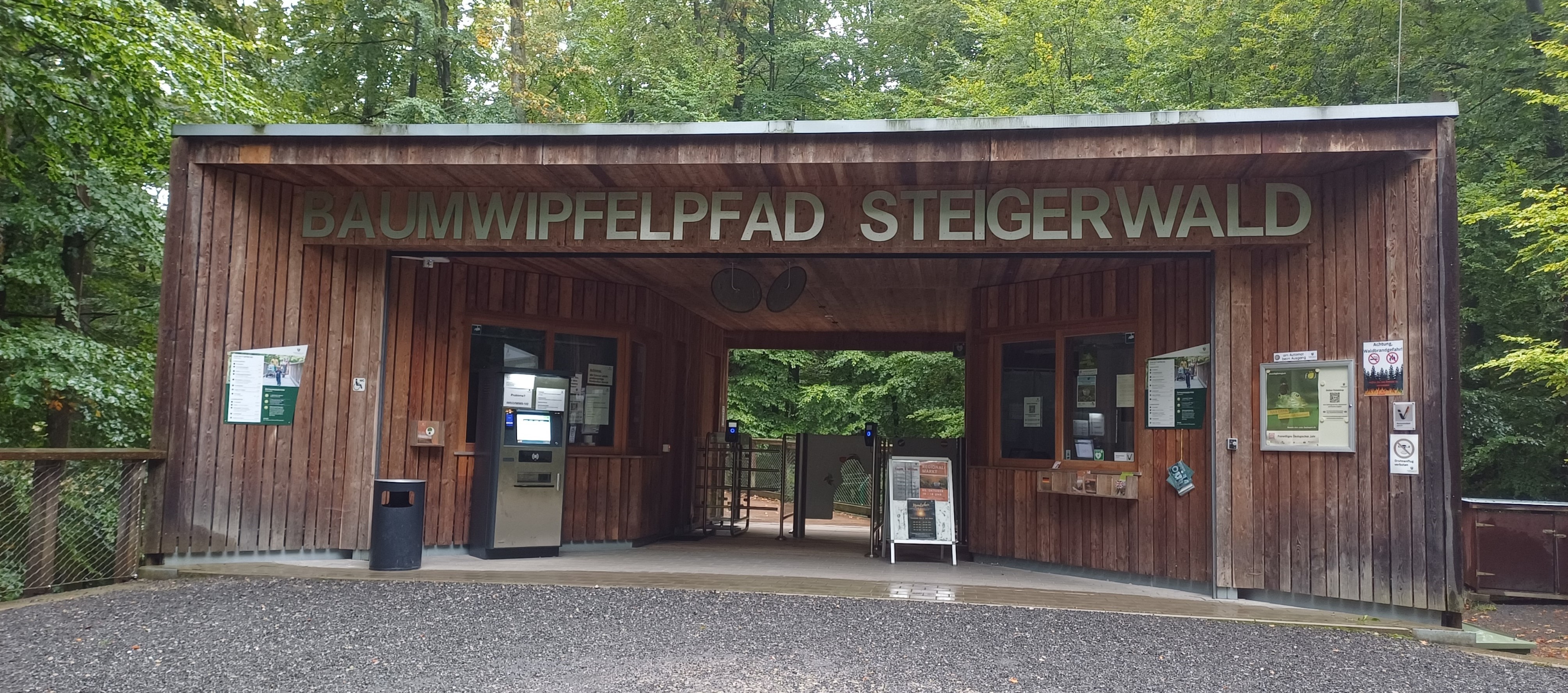Kassenbereich Baumwipfelpfad Steigerwald